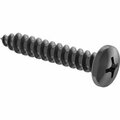 Bsc Preferred Screws for Particleboard and Fiberboard Rounded Head Black-Oxide Steel Number 8 Size 1 Long, 100PK 91555A108